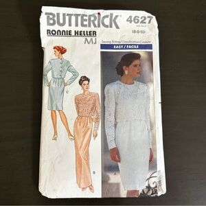 Vintage Sewing Pattern Butterick Ronnie Heller Lace Dress Size 6,8,10 1990s 90s